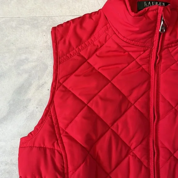 Ralph Lauren  NWT Vest   Quilted Red/ black lining                    Size SP - Picture 5 of 12